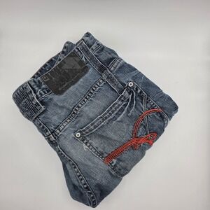 Rocawear Jeans Mens 38x34 Blue Good Y2K Baggy Embroidered Original Fit Denim